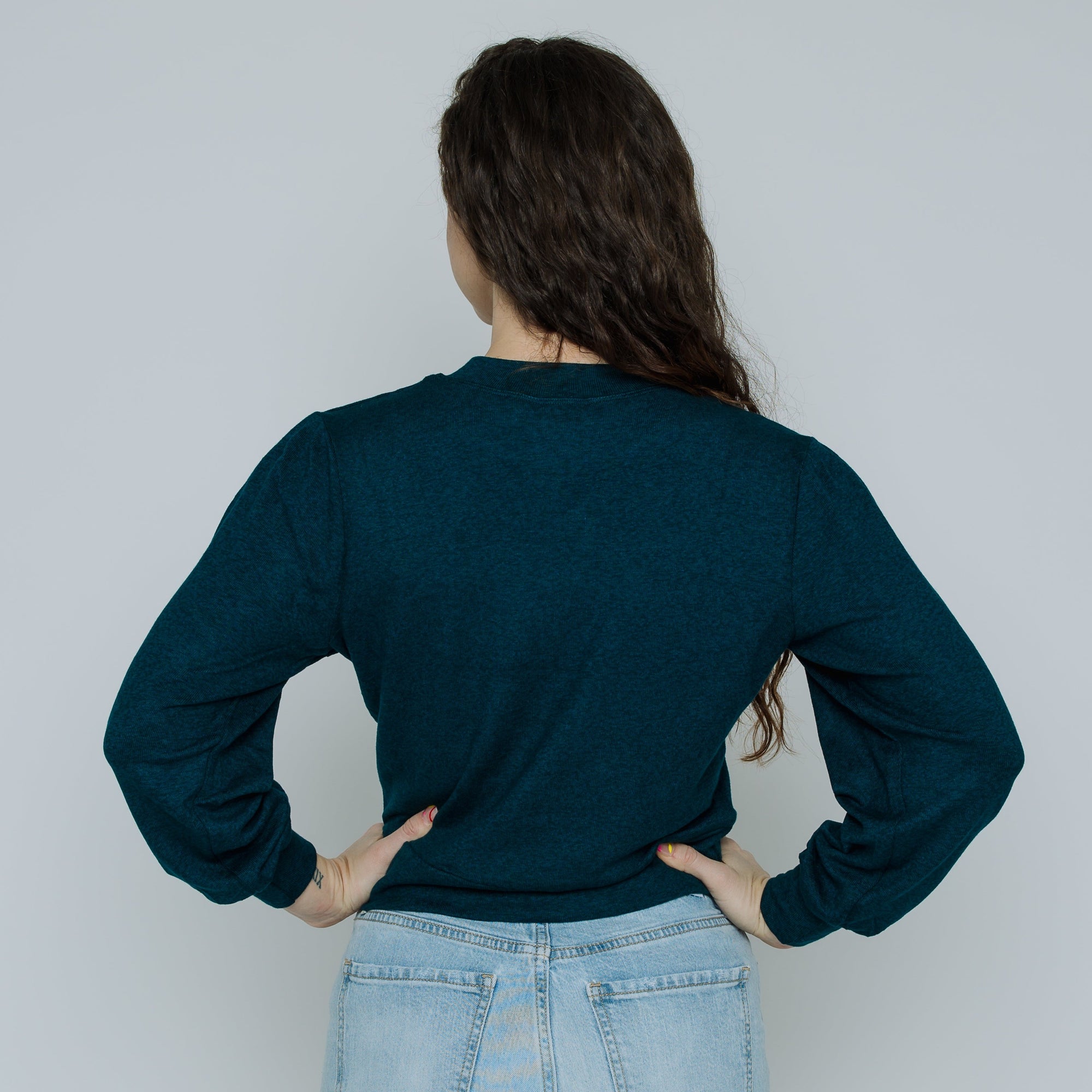 Ella Crew Neck Sweater (Evergreen)