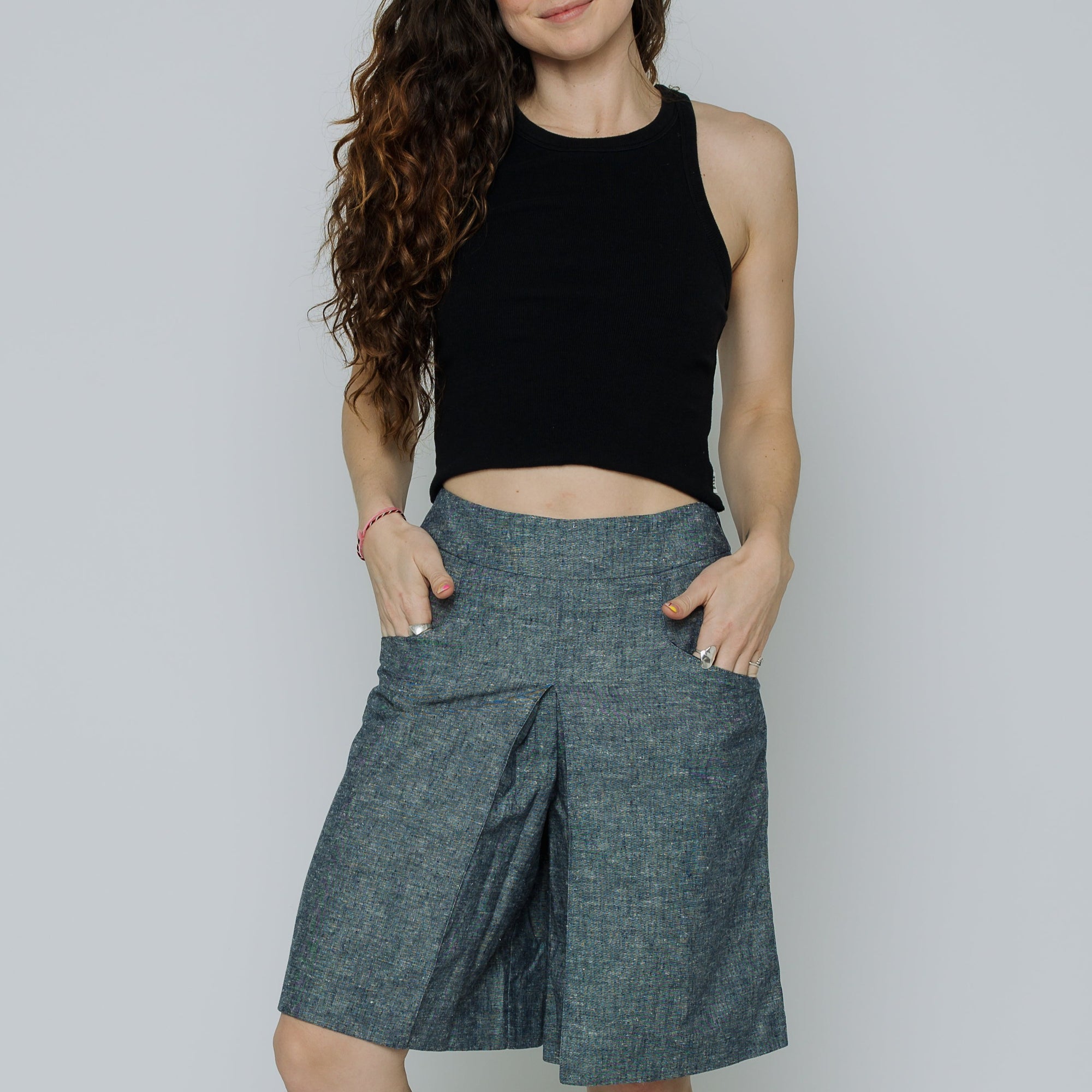 Hemp and Organic Cotton Women's Shorts, Lightweight Culottes
